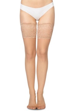 POŃCZOCHY SAMONOŚNE NYLONOWE KORONKOWE SEXY NUDE