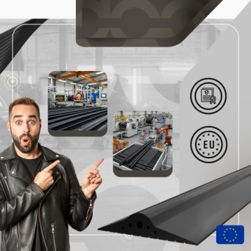 Гаражная дверь EPDM резиновый порог уплотнение черный 1,5 м 15x80 мм
