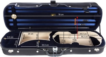Futerał skrzypcowy skrzypce Classic 4/4 M-case Czarno - Granatowy