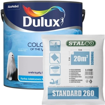 Dulux Kolory Świata Srebrzysty Lód 2,5L + GRATIS