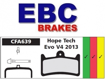 Klocki rowerowe EBC Hope Evo V4 CFA639