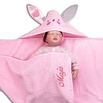 Полотенце банное детское 120х100 + собственная вышивка.