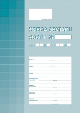 DRUK KSIĘGA OBMIARU ROBÓT 605-1