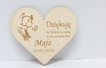 Благодарность гостям «Сердце причастия с магнитом»