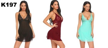 КРУЖЕВНАЯ НОЧНАЯ ХИМИЧЕСКАЯ ПИЖАМА (K197) XXL