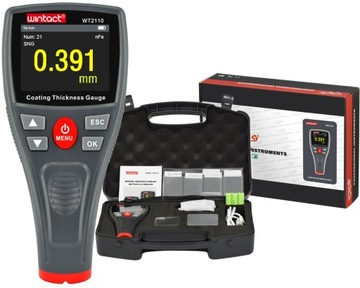 MIERNIK GRUBOŚCI LAKIERU TESTER CZUJNIK POWŁOKI ALUMINIUM STAL MIKRONY LCD