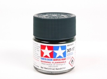 MODELARSKA FARBA AKRYLOWA GRANATOWA MATOWA TAMIYA 10ml XF-17 SEA BLUE (M)