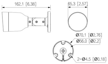 IP TUBE CAMERA IPC-HFW1530S-0280B-S6 5 Мп 2,8 мм DAHUA WDR микрофон