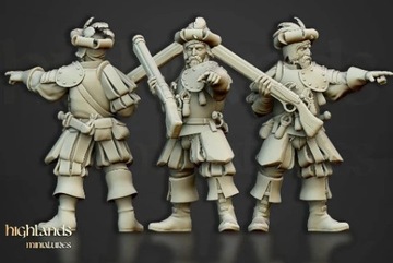Отряд пистолетчиков/аркебузиров Highlands Miniatures