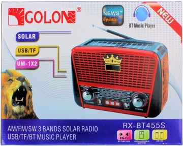 Радио Ретро Солнечная перезаряжаемая USB портативная колонка
