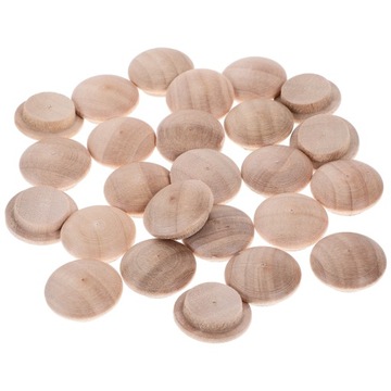 Дюбеля-пуговицы деревянные с отверстием под винт, 100 шт.