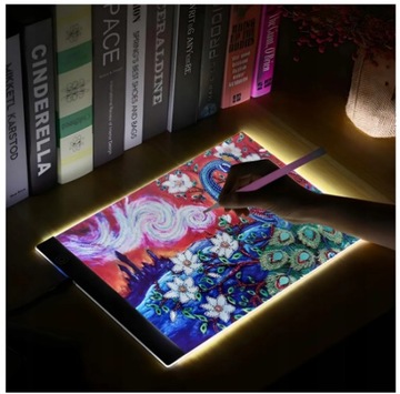 TABLET GRAFICZNY XL DESKA KREŚLARSKA DO RYSOWANIA LED A3 + 3 GRATISY