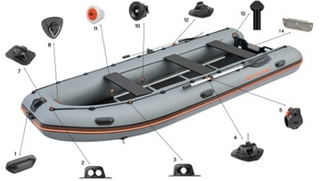 KOLIBRI PONTON KM-450DSL ALU KIL НАПОЛЬНАЯ РЕЗЬБА. 8 ЛЕТ