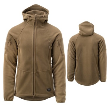 BLUZA MĘSKA Z KAPTUREM POLAR ROZPINANY HELIKON PATRIOT MK2 COYOTE XL
