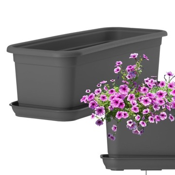 SKRZYNKA BALKONOWA DONICZKA 40cm + PODSTAWKA
