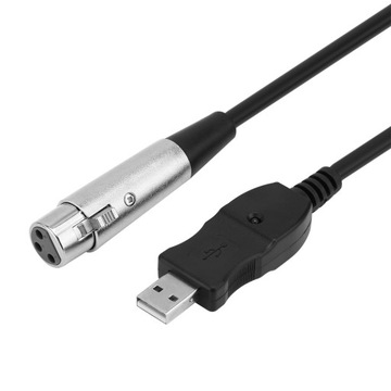 USB męski na XLR żeński mikrofon mikrofonowy