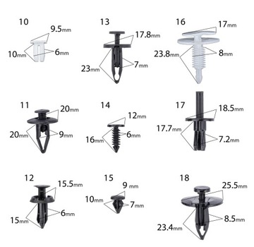 АВТОМОБИЛЬНЫЕ ЗАЖИМЫ ДЛЯ ОБИВКИ АВТОМОБИЛЯ 420 EL 4 СЪЕМНИКИ WYJMAK
