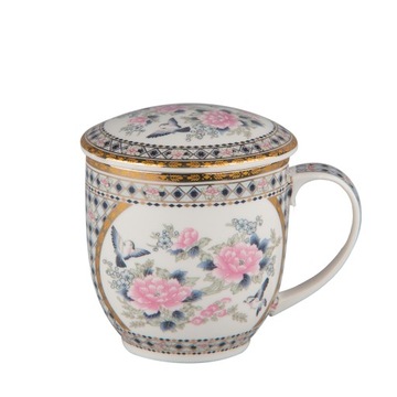Kubek porcelanowy z zaparzaczem koliber