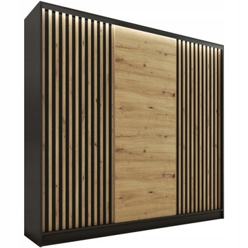 Szafa przesuwna z lamelami 200 cm LOFT artisan