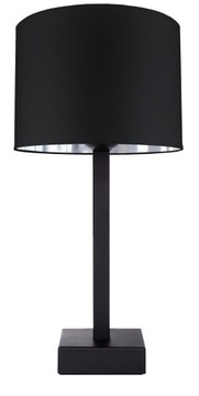 LAMPKA NOCNA STOŁOWA CZARNO - SREBRNA OPRAWA LED