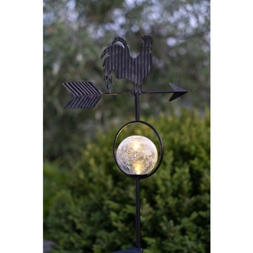 Светодиодный светильник SOLAR Петух и стрелка Светодиодный датчик сумерек IP44 ЧЕРНЫЙ