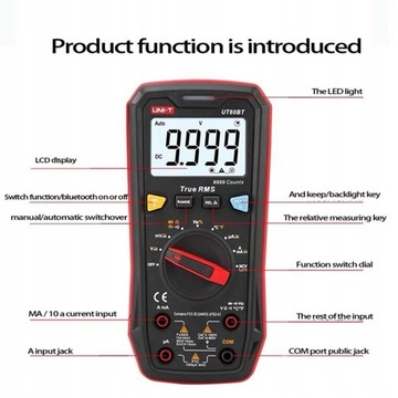Цифровой Bluetooth-мультиметр UNI-T Вольтметр UT60BT