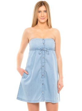 LEE sukienka JEANS blue sleeveless DRESS XS XS