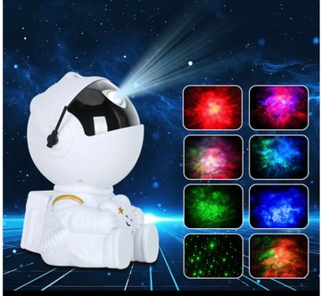 ПРОЕКТОР ЗВЕЗД НЕБО АСТРОНАВТ СВЕТОДИОДНЫЙ НОЧНИК БЕЛЫЙ ПОВОРОТНЫЙ С ДИСТАНЦИОННЫМ УПРАВЛЕНИЕМ