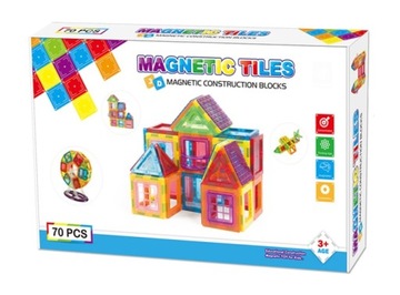 KLOCKI MAGNETYCZNE 3D MAGNETIC BLOCKS 70EL. DUŻE