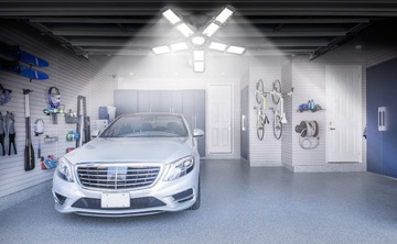 СВЕТОДИОДНЫЙ ПОТОЛОЧНЫЙ СВЕТИЛЬНИК ДЛЯ ГАРАЖА РАСШИРЯЕМЫЙ ГАЛОГЕННЫЙ E27 5 РЕГУЛИРУЕМЫХ РУКОЯТКОВ