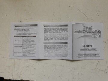 Edimax EK-UA2C przełącznik KVM 2xUSB audio VGA