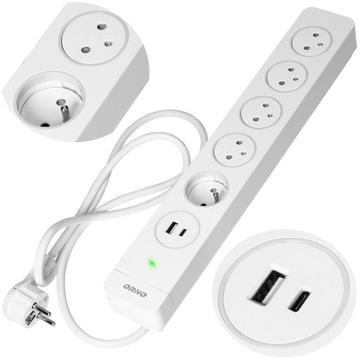 LISTWA ZASILAJĄCA 5 GNIAZD EasyEject USB 3.0 USB C