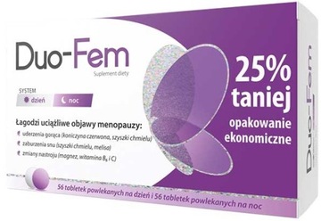 DUO-FEM 112 tabletek DZIEŃ + NOC OKRES MENOPAUZY