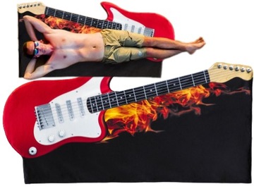 WALENTYNKI Prezent RĘCZNIK plażowy GITARA Urodziny dla Mężczyzny Chłopaka