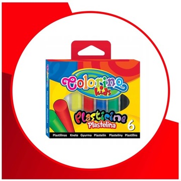 ПЛАСТИКИН 6 ЦВЕТОВ КОЛОРИНО