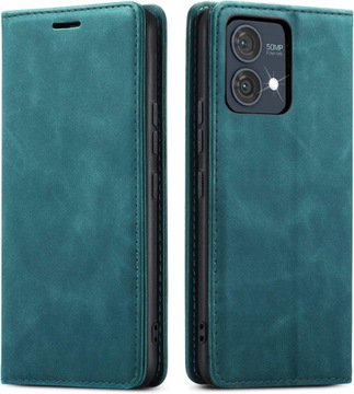 МАГНИТНЫЙ КОЖАНЫЙ ЧЕХОЛ ДЛЯ MOTOROLA MOTO G84 5G + СТЕКЛО