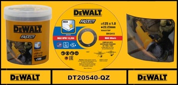 DEWALT Диск отрезной по металлу 125x22,2 мм упаковка 100 шт. DT20540