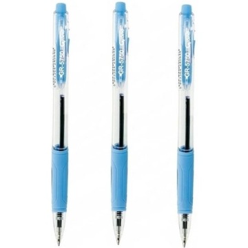 Długopis automatyczny ZESTAW niebieski 3 sztuki 0,7mm GRAND
