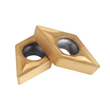 ТВЕРДОСПЛАВНЫЕ ПЛАСТИНЫ DCMT070202 ЧПУ ЗОЛОТО 10 ШТ.