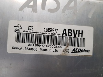 JEDNOTKA MOTORU OPEL MOKKA 1.4T 12659377