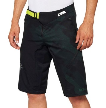 100% Spodenki Airmatic black camo, 32