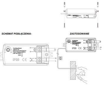 Датчик движения PIR, переключатель движения WP-3B IP20, инфракрасный порт на 360 градусов