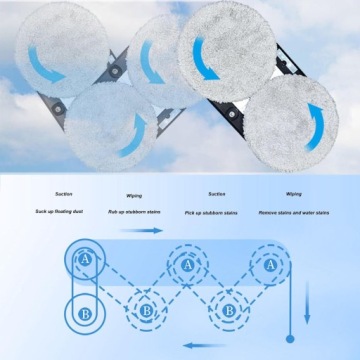 Мойщики окон двусторонние автоматические распылители воды 5600 Па сильное всасывание