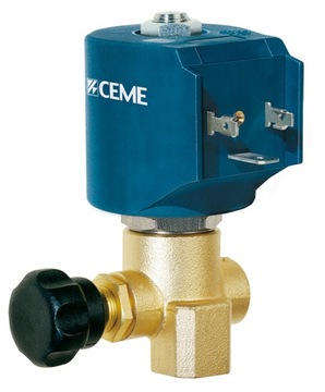 ELEKTROZAWÓR KĄTOWY CEME 9934 Z REGULACJĄ 1/4' 230V WODA POWIETRZE A0229