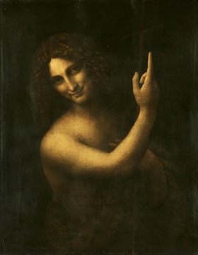 Rep Leonardo Da Vinci Jan Chrzciciel 100x80 obraz