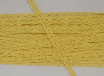 Koronka BAWEŁNIANA żółta szer. 0,9cm 0,5m
