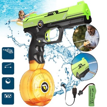 POTĘŻNY PISTOLET NA WODĘ AUTOMATYCZNY PISTOLET NA WODĘ LETNIA ZABAWKA WODNA