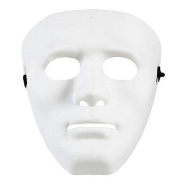MASKA ANONIM BIAŁA UFO KOSMITA ROBOT HALLOWEEN