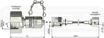Wąż do pomiaru ciśnienia 2m 18x1.5 na manometr 1/4