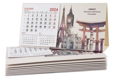 ПИРАМИДКА СТОЛ Календарь 2024 с ЛОГОТИПОМ 100 шт.